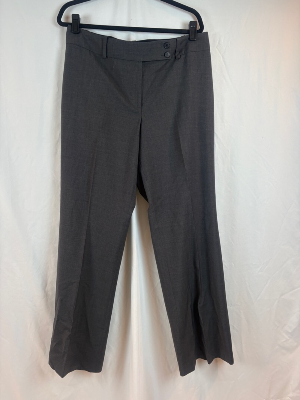 Women's Gray Straight-Leg Dress Pants